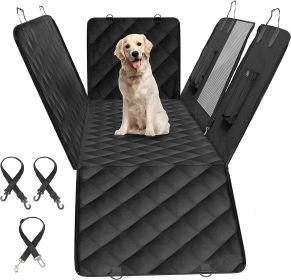 Simple Deluxe Dog Car Seat Cover for Back Seat, 100% Waterproof Pet Seat Protector with Mesh Window, Scratchproof & Nonslip Dog Hammock for Cars, Truc