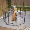 Heavy Duty Dog Pens Outdoor Dog Fence Dog Playpen for Large Dogs, 40"Dog Kennel Outdoor Pet Playpen with Doors 8 Panels Metal Exercise Pens Puppy Play