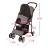 Puppy Pet Four Wheels Dog Jogger Cat Stroller Trolley, One-Click Folding Travel Pet Carrier Trolley Foldable Travel Carriage Cats Cart Pram