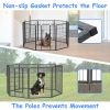 Heavy Duty Dog Pens Outdoor Dog Fence Dog Playpen for Large Dogs, 40"Dog Kennel Outdoor Pet Playpen with Doors 8 Panels Metal Exercise Pens Puppy Play
