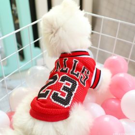 Dog Summer Clothes Teddy Vest Breathable (Option: Red-Number16)