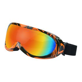 Cat Windproof Glasses Outdoor Pet Cool Sunglasses (Option: Orange black frame)