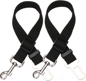 2pcs Pet Dog Cat Car Seat Belt Safety Leash Vehicle Seatbelt Harness (colour: black, Specification (L * W): 2pcs)