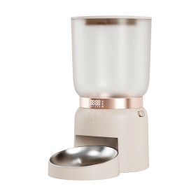 Time Hourglass Pet Automatic Feeding Device Touch Panel Timing and Quantitative Control Food Delivery Without Picking Intelligent Feeding Device (colour: Time Hourglass Feeder - Touch Style Coffee, Specifications: American standard adapter 110V voltage)