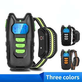 Dog Training Collar; Shock Collar for Dogs with Remote; Rechargeable Dog Shock Collar; 3 Modes Beep Vibration and Shock Waterproof Bark Collar for Sma (Color: D101-1 green)