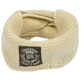Touchdog Heavy Knitted Winter Dog Scarf (Color: Beige)