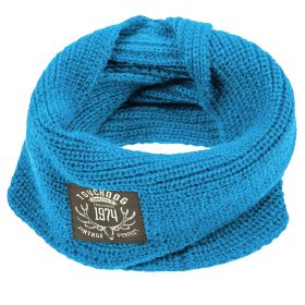 Touchdog Heavy Knitted Winter Dog Scarf (Color: Blue)