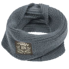 Touchdog Heavy Knitted Winter Dog Scarf (Color: Grey)