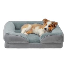 Pet Dog Bed Soft Warm Plush Puppy Cat Bed Cozy Nest Sofa Non-Slip Bed Cushion Mat Removable Washable Cover Waterproof Lining For Small Medium Dog (size: M)