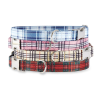 Adjustable Collar - Quick Release Metal Alloy - Red Plaid