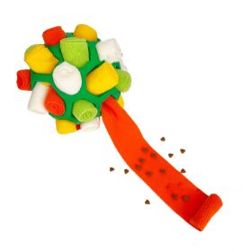 Pets Sniff Fried Balls, Toys, Bubble Rubber Balls, Educational, Anti Demolition Home (Option: White yellow orange green-1PCS)